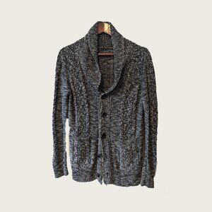 SOPHNET - Cable knit shawl collar linen blend cardigan - Sz S